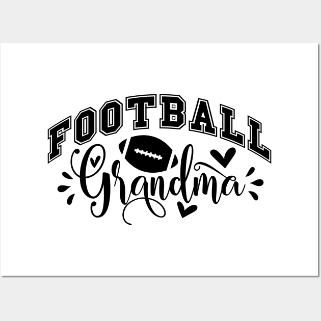 Football Grandma black Wall Art by busines_night